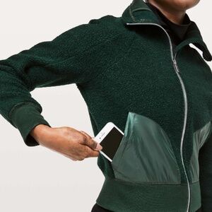 Lululemon So Sherpa Jacket Malachite Size 12